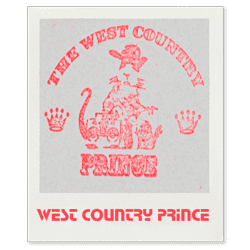 West Country Prince catergory image, featuring a photograph of his signature WCP stamp of Banksy Rat and two crowns.